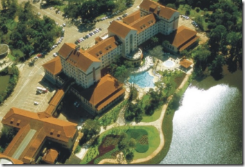 Imagem aérea do Ouro Minas Grande Hotel e Termas, em Araxá